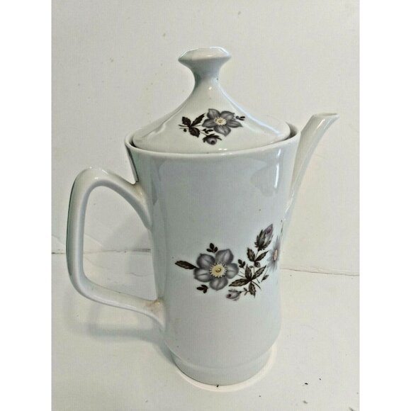 Vintage Bavarian Porcelan Tea Pot H.Waldenberg Hand Painted 8 1/2" Tall - Picture 2 of 12